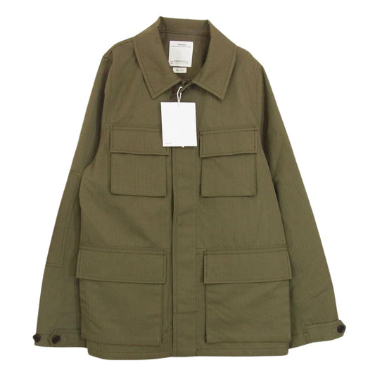 VISVIM ビズビム 0121405013003 21AW KILGORE JKT ヘリンボーン ミリタリー ファティーグ キルゴア ジャケット カーキ系 2【美品】【中古】