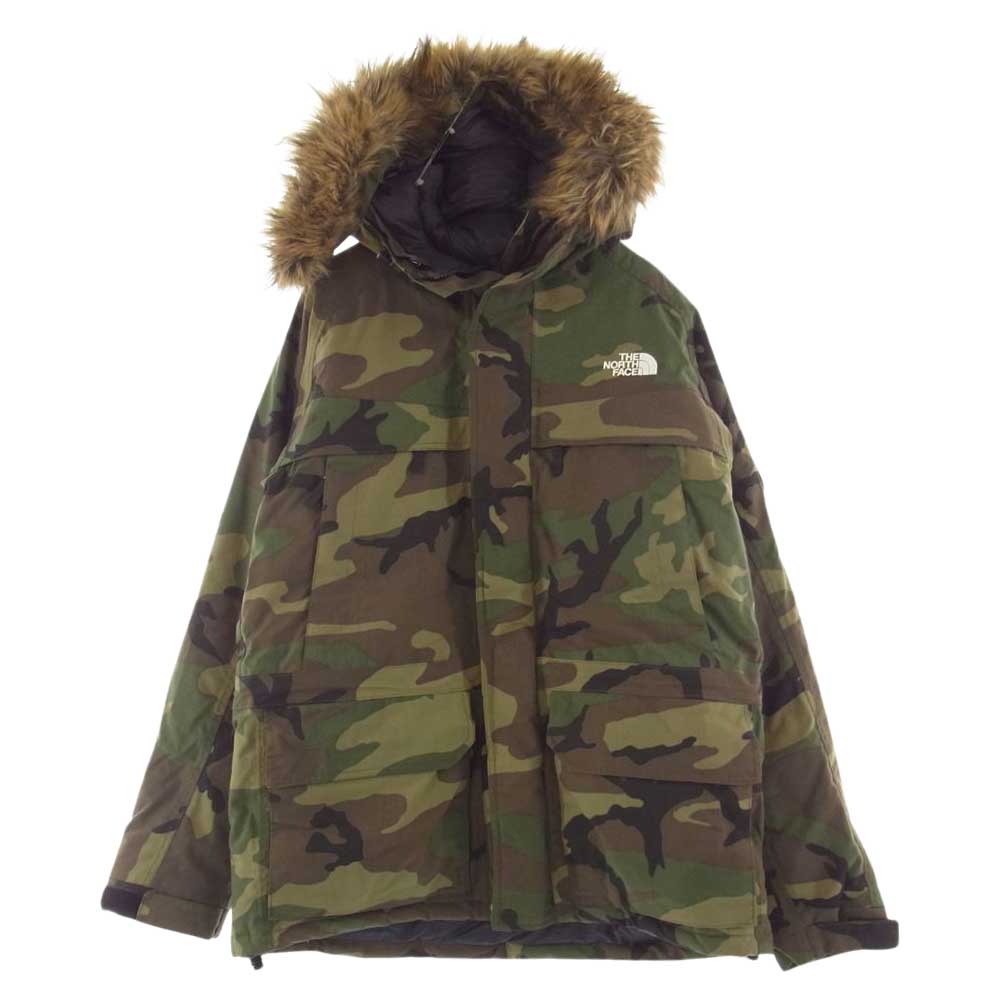 THE NORTH FACE ノースフェイス ND91525 NOVELTY MCMURDO PARKA ノベルティ マクマード パーカー カモ ダウン ジャケット  グリーン系 XL【中古】