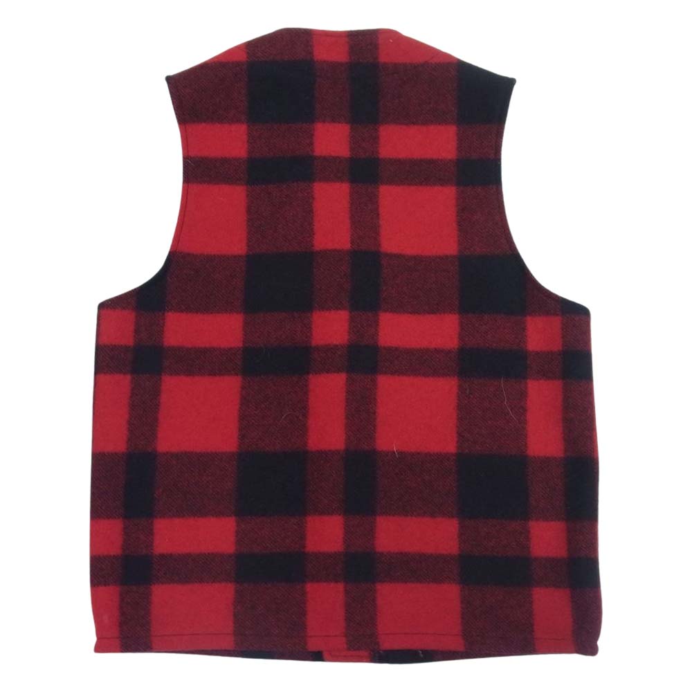 FILSON フィルソン Mackinaw Vest マッキーノ ウール チェック ベスト レッド系 38【中古】