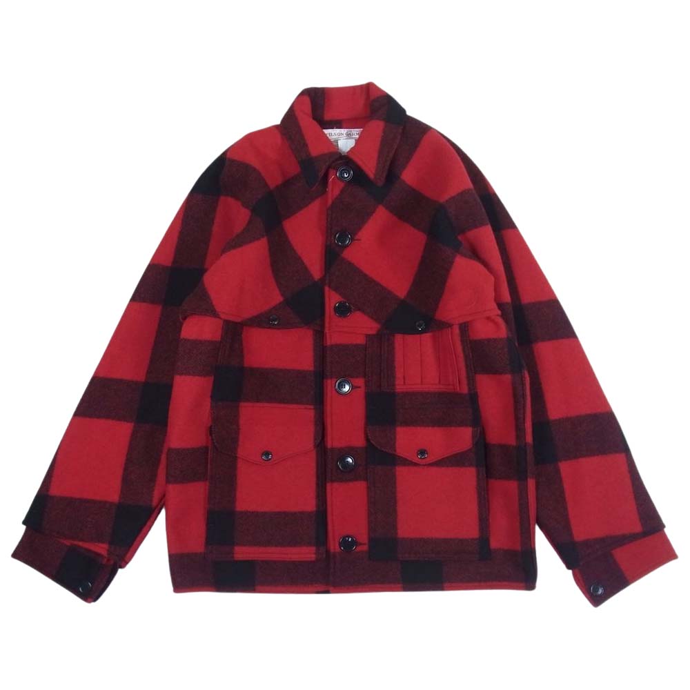 FILSON フィルソン Mackinaw Cruiser マッキーノ クルーザー ウール チェック ジャケット レッド系 38【中古】