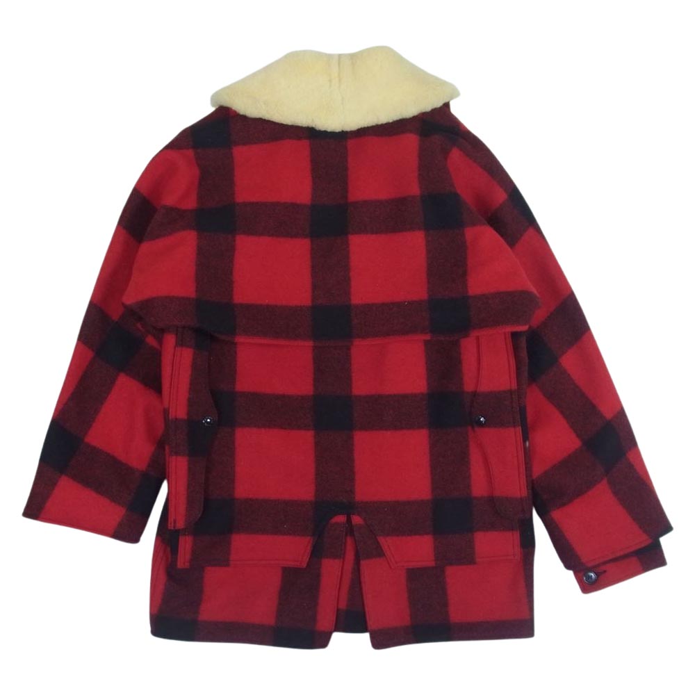 FILSON フィルソン WOOL PACKER COAT ボア ショールカラー ウール マッキーノ チェック コート ジャケット レッド系 40【中古】
