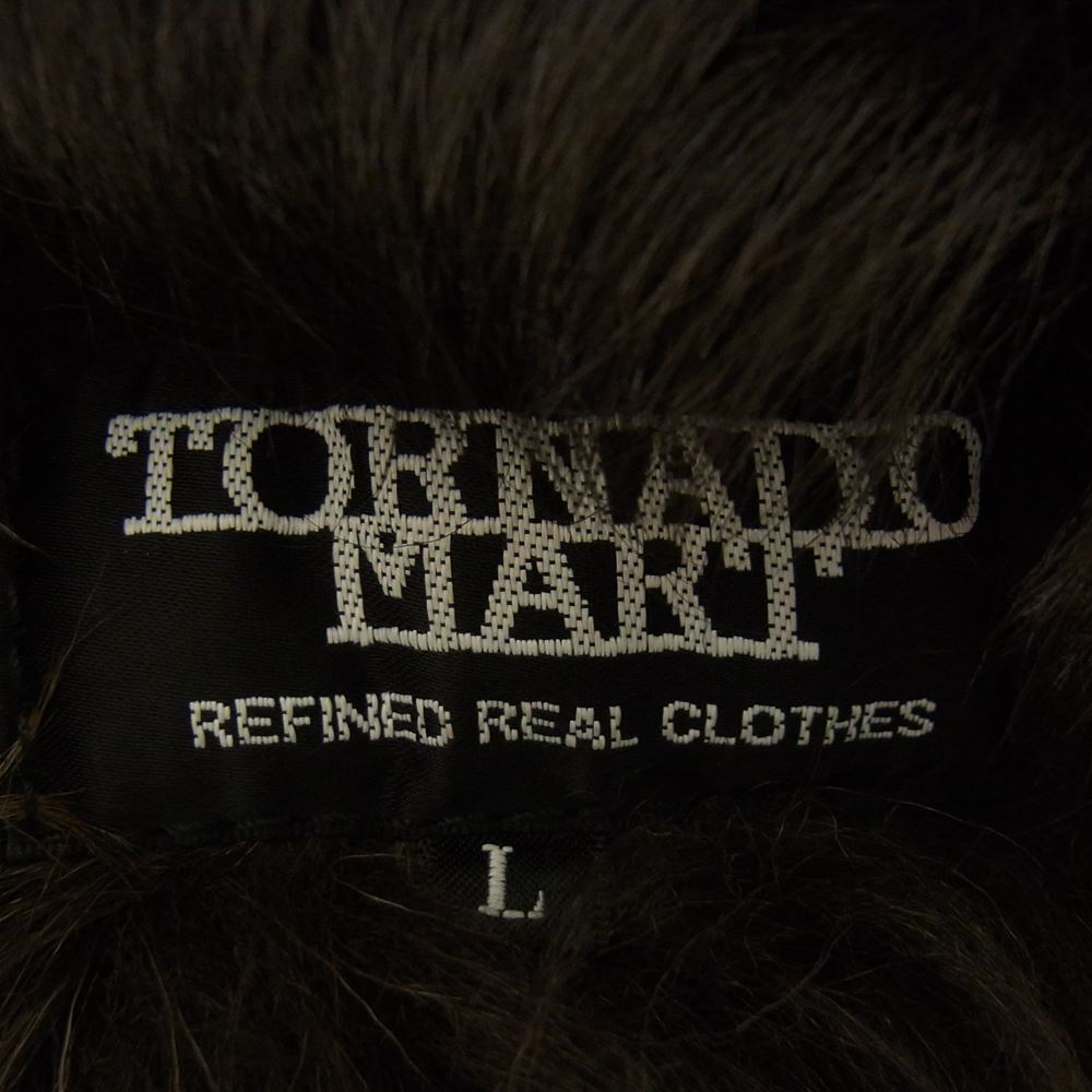 TORNADO MART トルネードマート TLE-2530 羊革 ムートン ファー コート ブラウン系 L【中古】