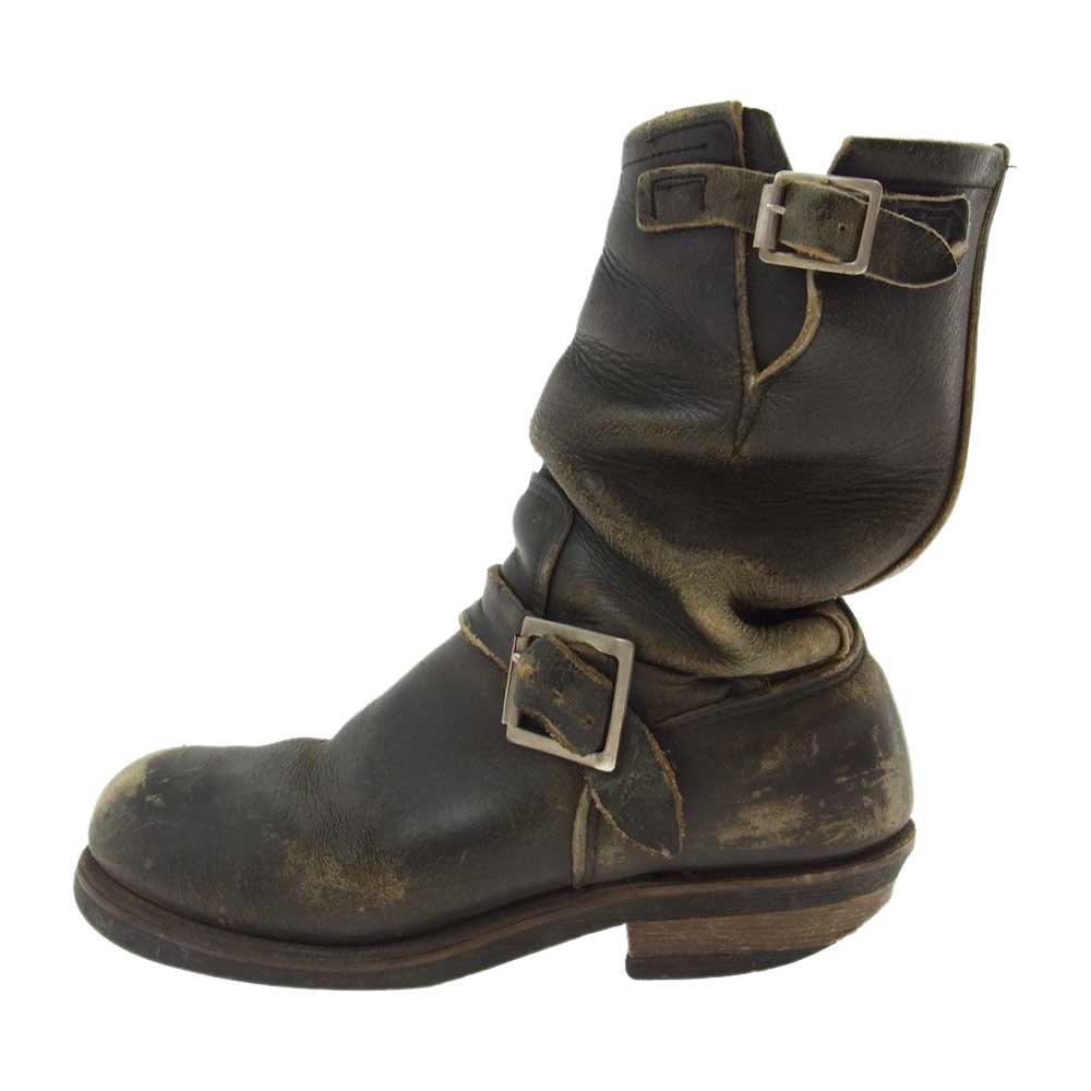 RED WING レッドウィング プリント縦羽タグ 2268 エンジニア スチールトゥ ブーツ ブラック系 6【中古】