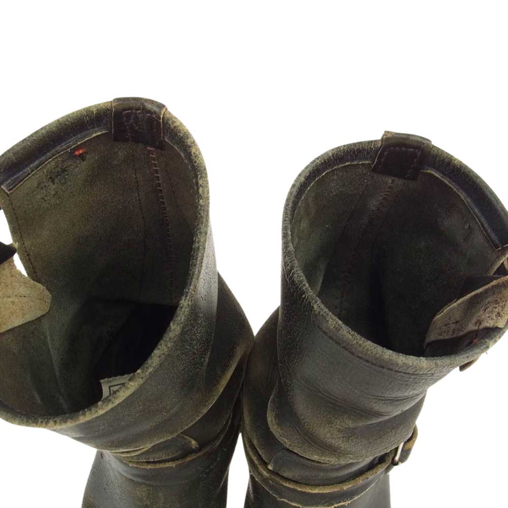 RED WING レッドウィング プリント縦羽タグ 2268 エンジニア スチールトゥ ブーツ ブラック系 6【中古】