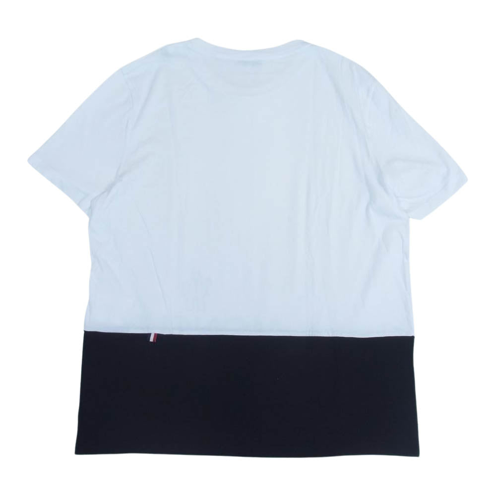 MONCLER モンクレール MAGLIA T-SHIRT ツートン ロゴ 半袖 Tシャツ ブラック系 ホワイト系 L【中古】