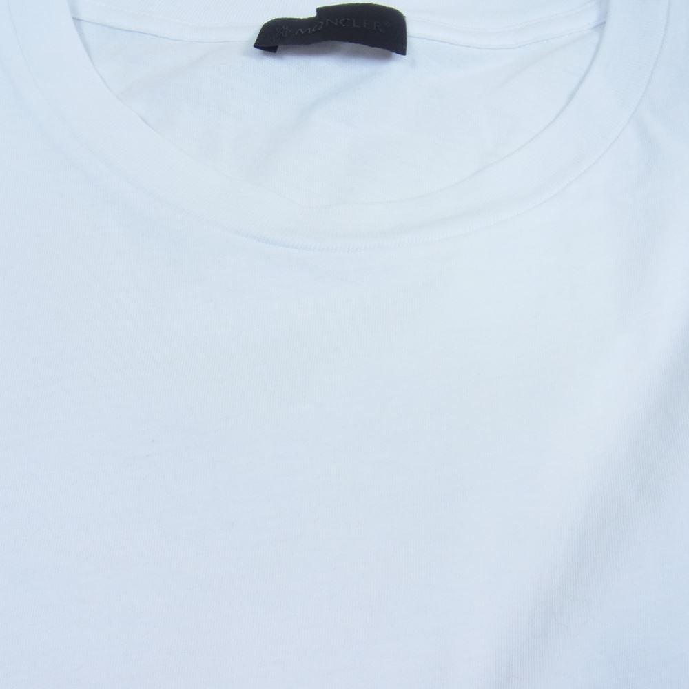 MONCLER モンクレール MAGLIA T-SHIRT ツートン ロゴ 半袖 Tシャツ ブラック系 ホワイト系 L【中古】