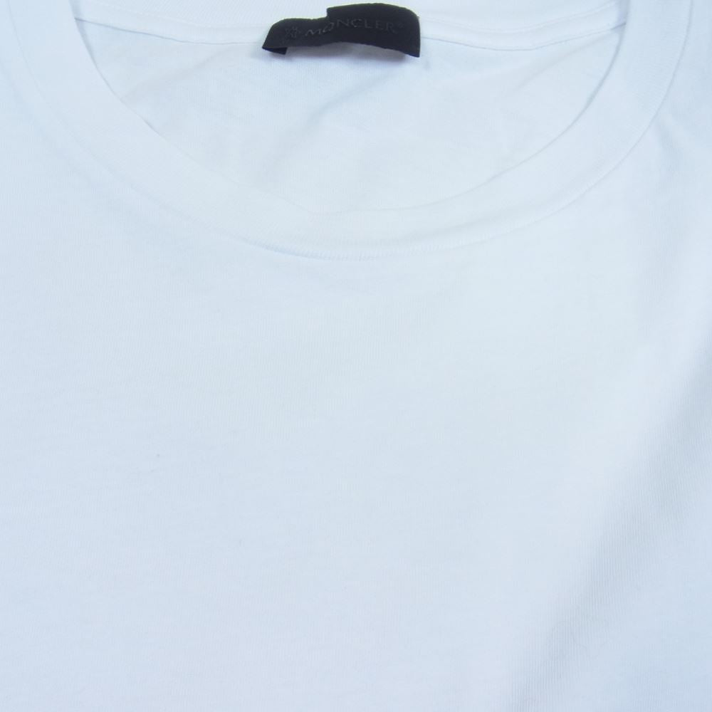 MONCLER モンクレール MAGLIA T-SHIRT 袖ラインデザイン 半袖Tシャツ ホワイト C10918019800