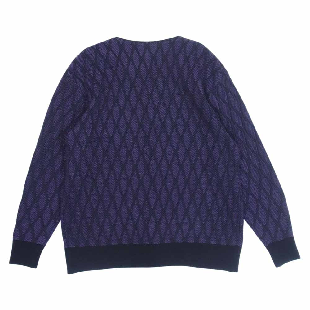 Needles ニードルス J0263 Wave Stripe ウェーブ ストライプ カーディガン ブラック系 パープル系 M【中古】