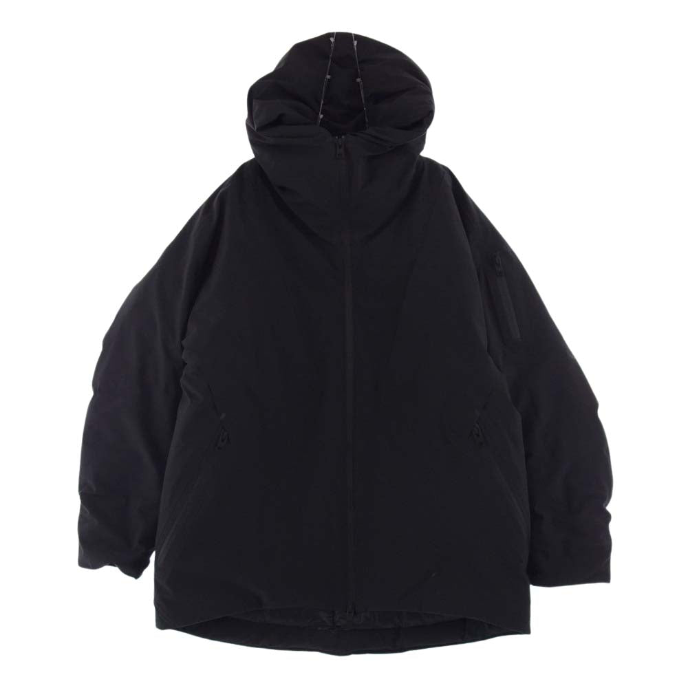ATTACHMENT アタッチメント AC03-205 3レイヤー ライト タフタ フーデッド ダウン ブルゾン ジャケット ブラック系 1【中古】