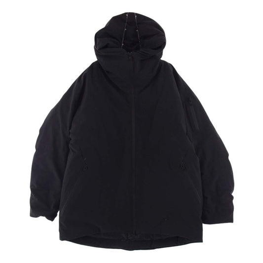 ATTACHMENT アタッチメント AC03-205 3レイヤー ライト タフタ フーデッド ダウン ブルゾン ジャケット ブラック系 1【中古】