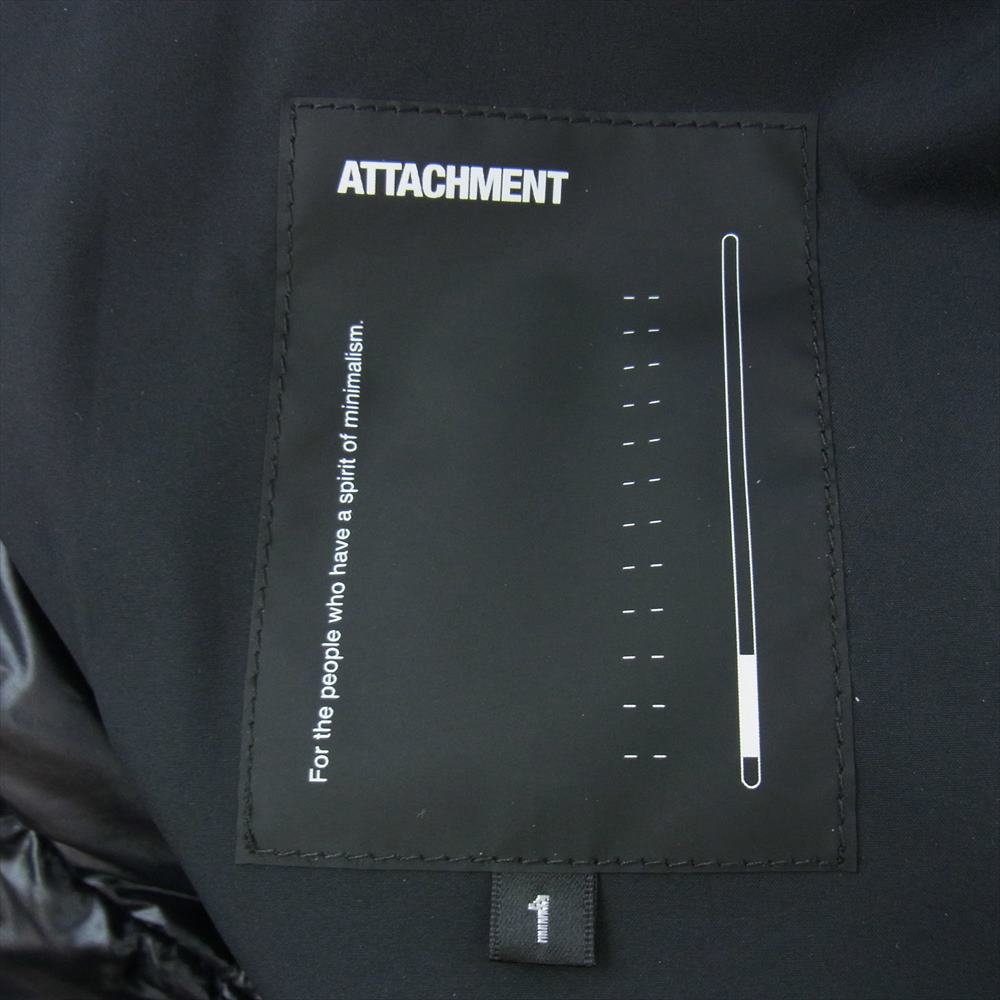 ATTACHMENT アタッチメント AC03-205 3レイヤー ライト タフタ フーデッド ダウン ブルゾン ジャケット ブラック系 1【中古】
