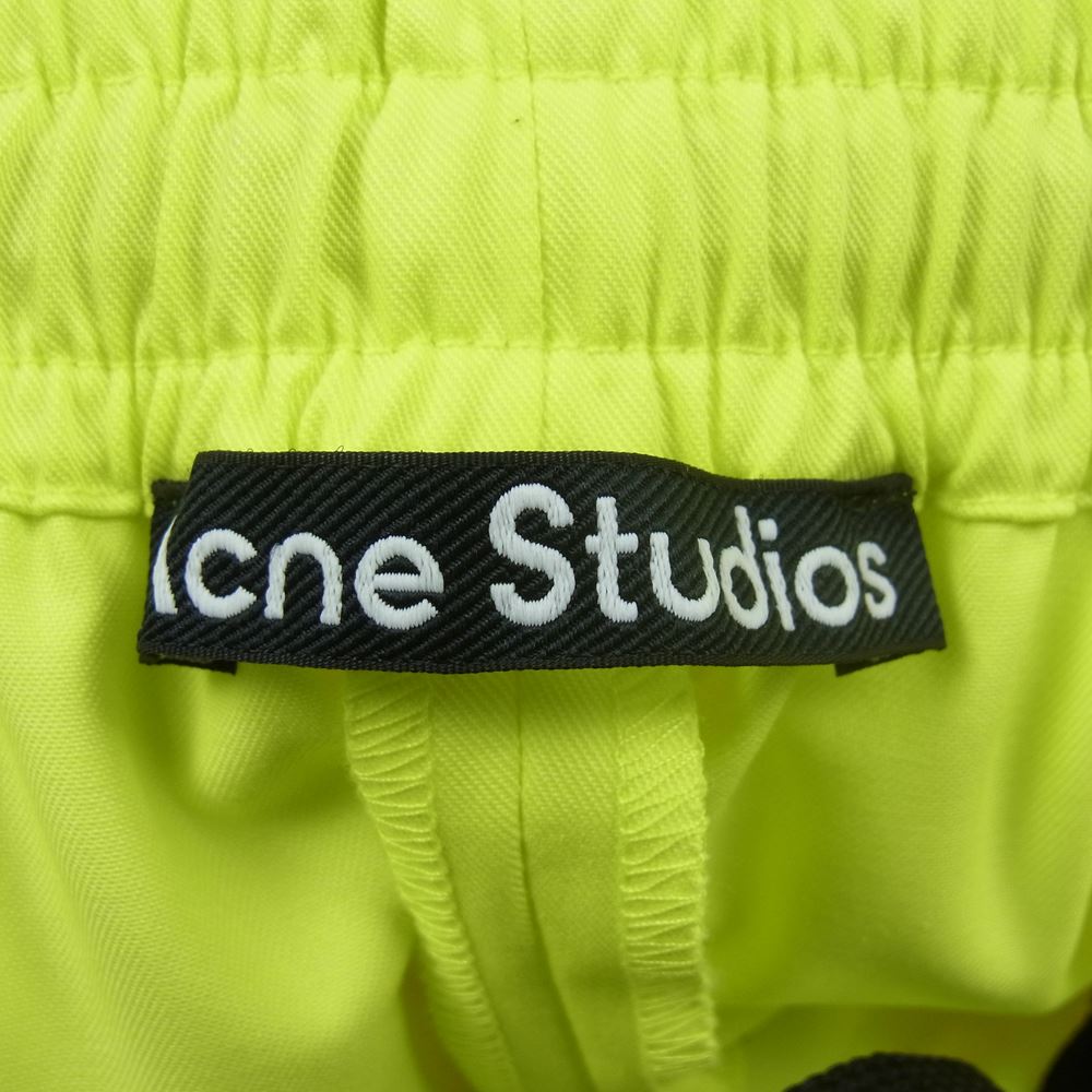 ACNE STUDIOS アクネストゥディオズ TROU000064  SAMPLE ONLY Casual Trousers Printed track pants サンプル オンリー プリント トラックパンツ イエロー系 XS【美品】【中古】