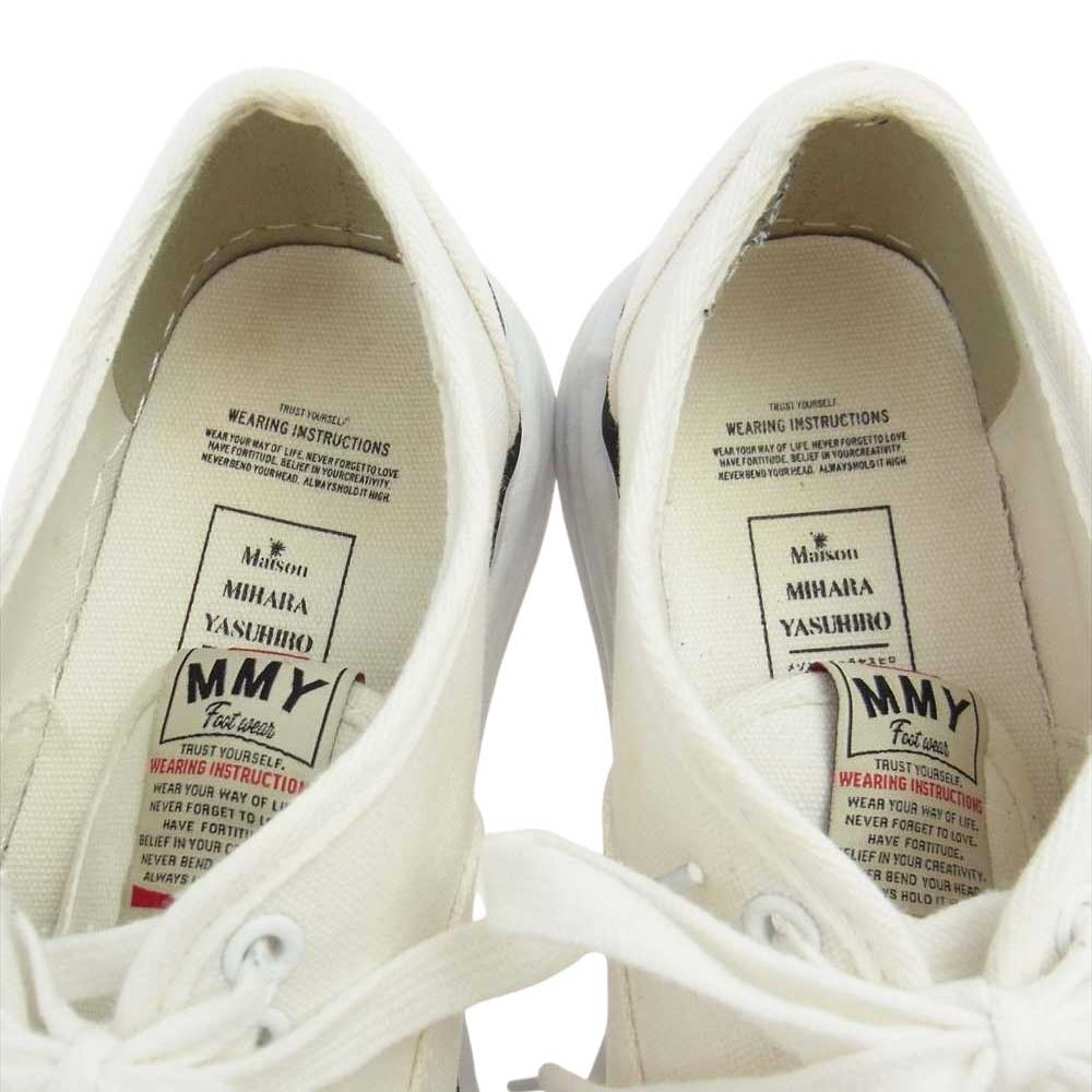 MIHARA YASUHIRO ミハラヤスヒロ A02FW704 BAKER OG SOLE CANVAS LOW SNEAKER オリジナルソール ローカット キャンバス スニーカー ホワイト系 38【美品】【中古】