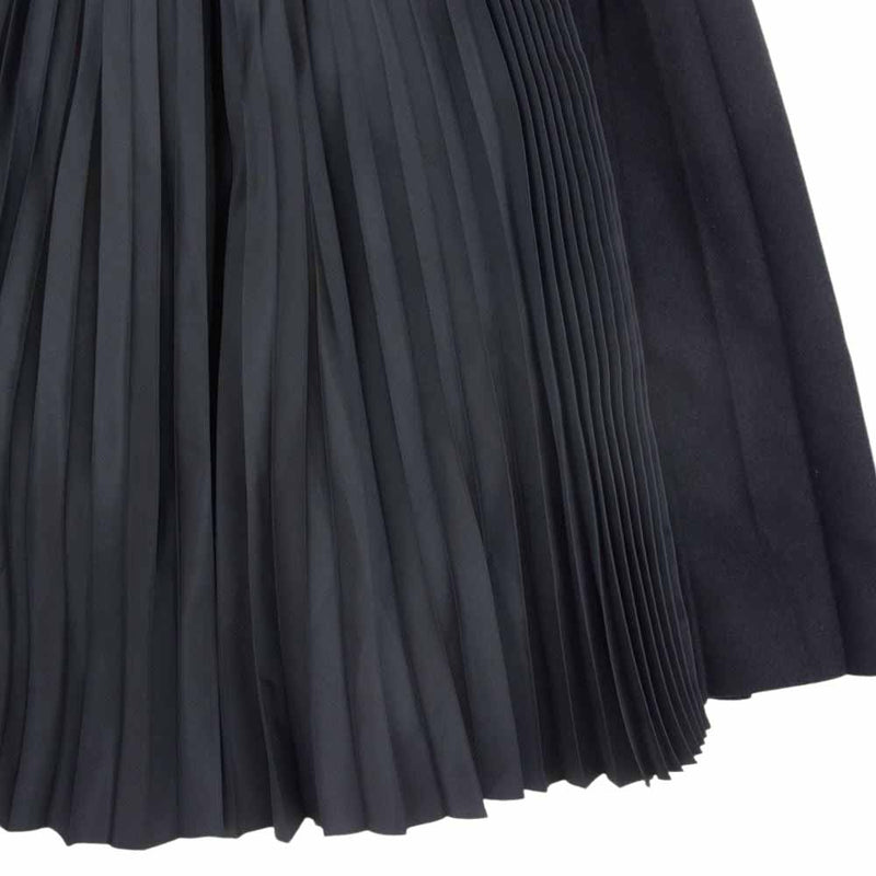 【sacai 】ラップ　プリーツ　スカート　サイズ1 黒　美品