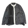Sacai サカイ 20AW 20-05334 グレンチェック シアー シフォン プリーツ サテン 切替 リボン ブラウス ブラック系 1【美品】【中古】
