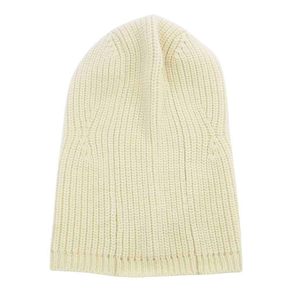 sk.0003AW22 aran pattern balaclava アラン ニット パターン バラクラバ ニット フード ホワイト系【美品】【中古】