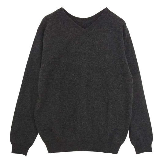 アロー57 CVMW 田中さんのセーター カシミア Vネック ニット グレー系 L【中古】
