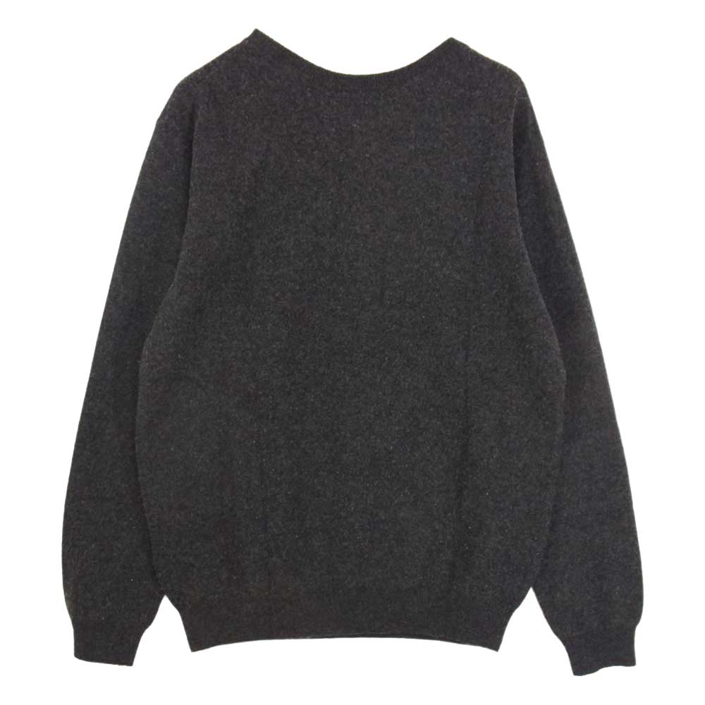 アロー57 CVMW 田中さんのセーター カシミア Vネック ニット グレー系 L【中古】