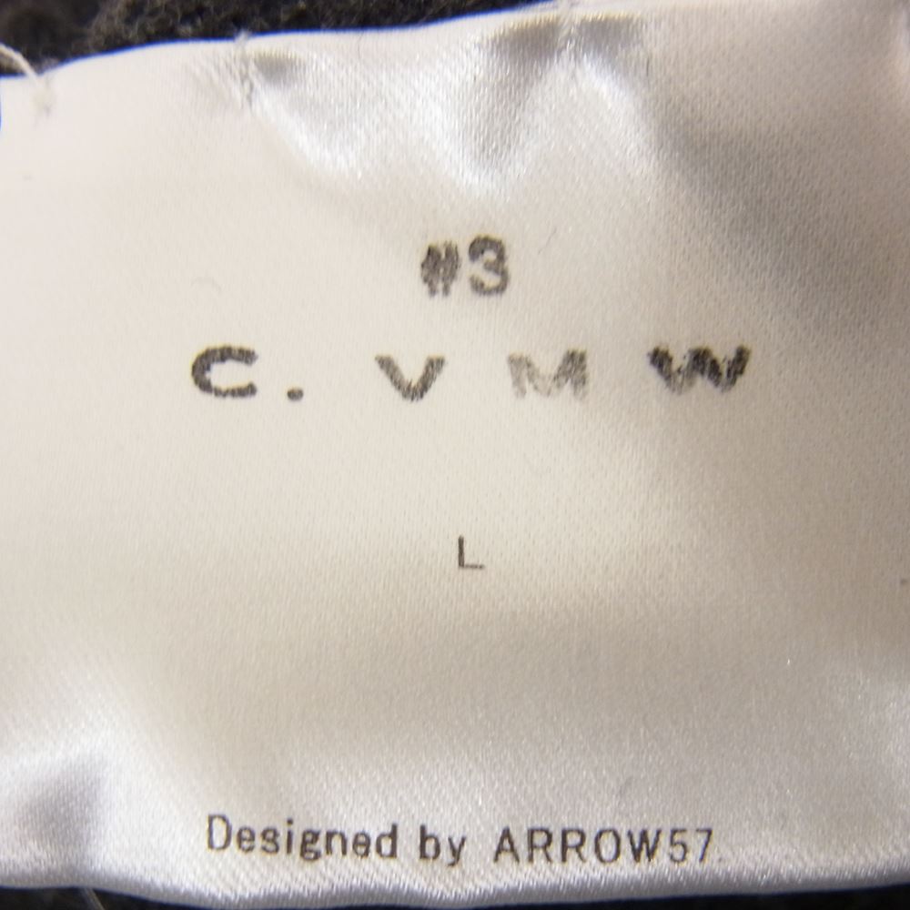 アロー57 CVMW 田中さんのセーター カシミア Vネック ニット グレー系 L【中古】