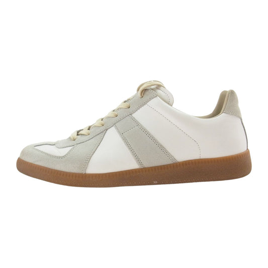 MAISON MARGIELA メゾンマルジェラ 20SS S57WS0236 Classic Replica Sneaker クラシック レプリカ ジャーマントレーナー スニーカー ベージュ系 40【中古】