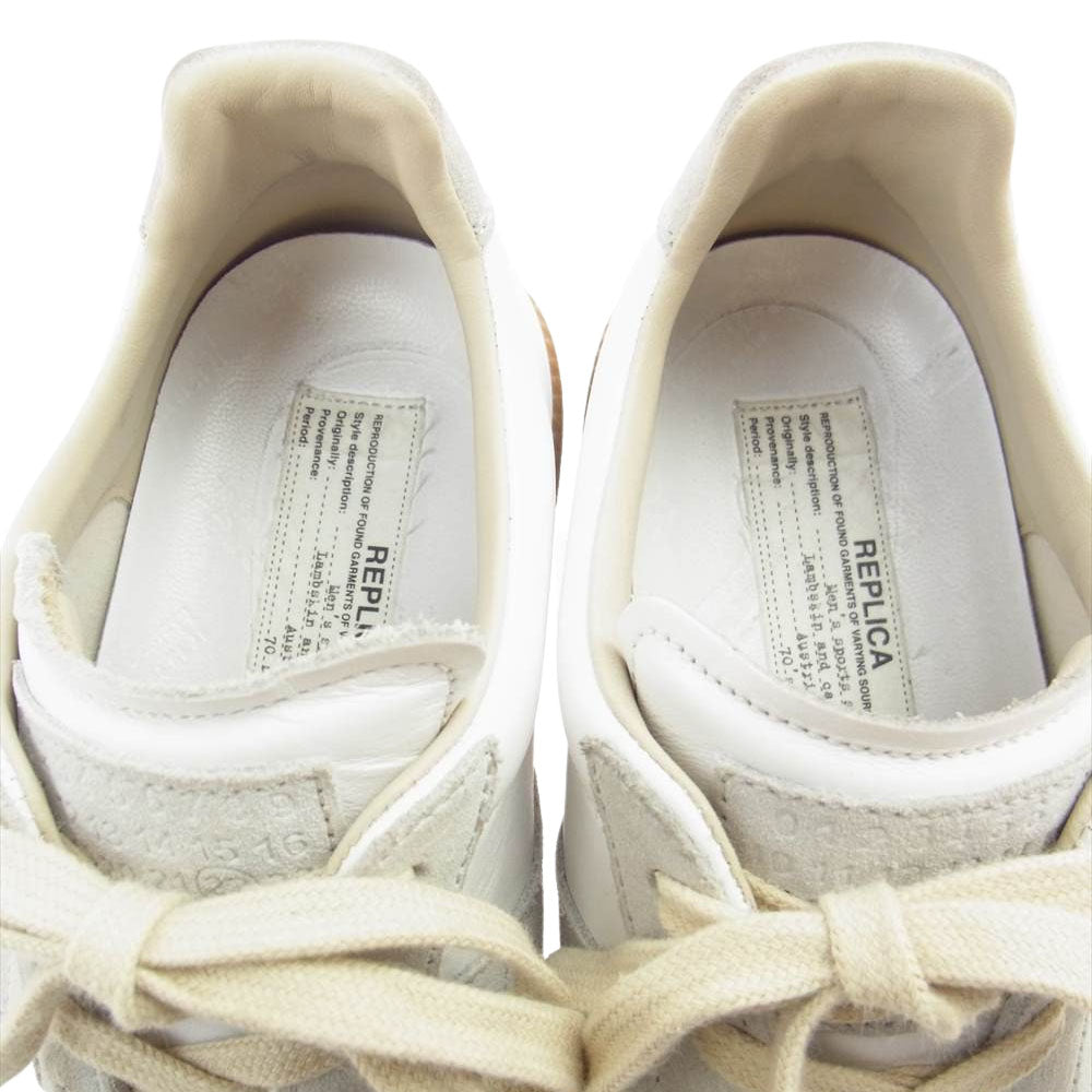 MAISON MARGIELA メゾンマルジェラ 20SS S57WS0236 Classic Replica Sneaker クラシック レプリカ ジャーマントレーナー スニーカー ベージュ系 40【中古】