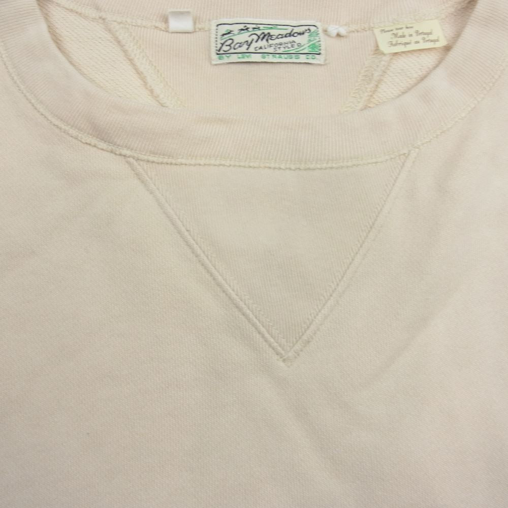 Levi's リーバイス 21931-0021 LVC VINTAGE CLOTHING BAY MEADOWS SWEAT SHIRT ヴィンテージクロージング ベイメドーズ 両V スウェット シャツ ベージュ オフホワイト系 XL【中古】
