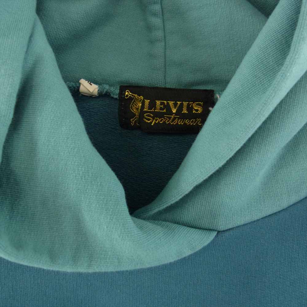 Levi's リーバイス 94428-0012 LVC VINTAGE CLOTHING SPORTS WEAR 1950'S HOODIE ヴィンテージクロージング スポーツウェア 50年代復刻 プルオーバ― パーカー ブルー グリーン系 XL【美品】【中古】