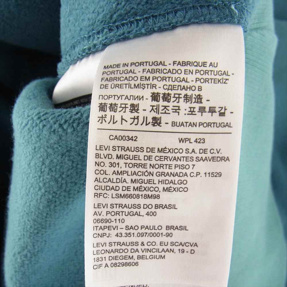 Levi's リーバイス 94428-0012 LVC VINTAGE CLOTHING SPORTS WEAR 1950'S HOODIE ヴィンテージクロージング スポーツウェア 50年代復刻 プルオーバ― パーカー ブルー グリーン系 XL【美品】【中古】