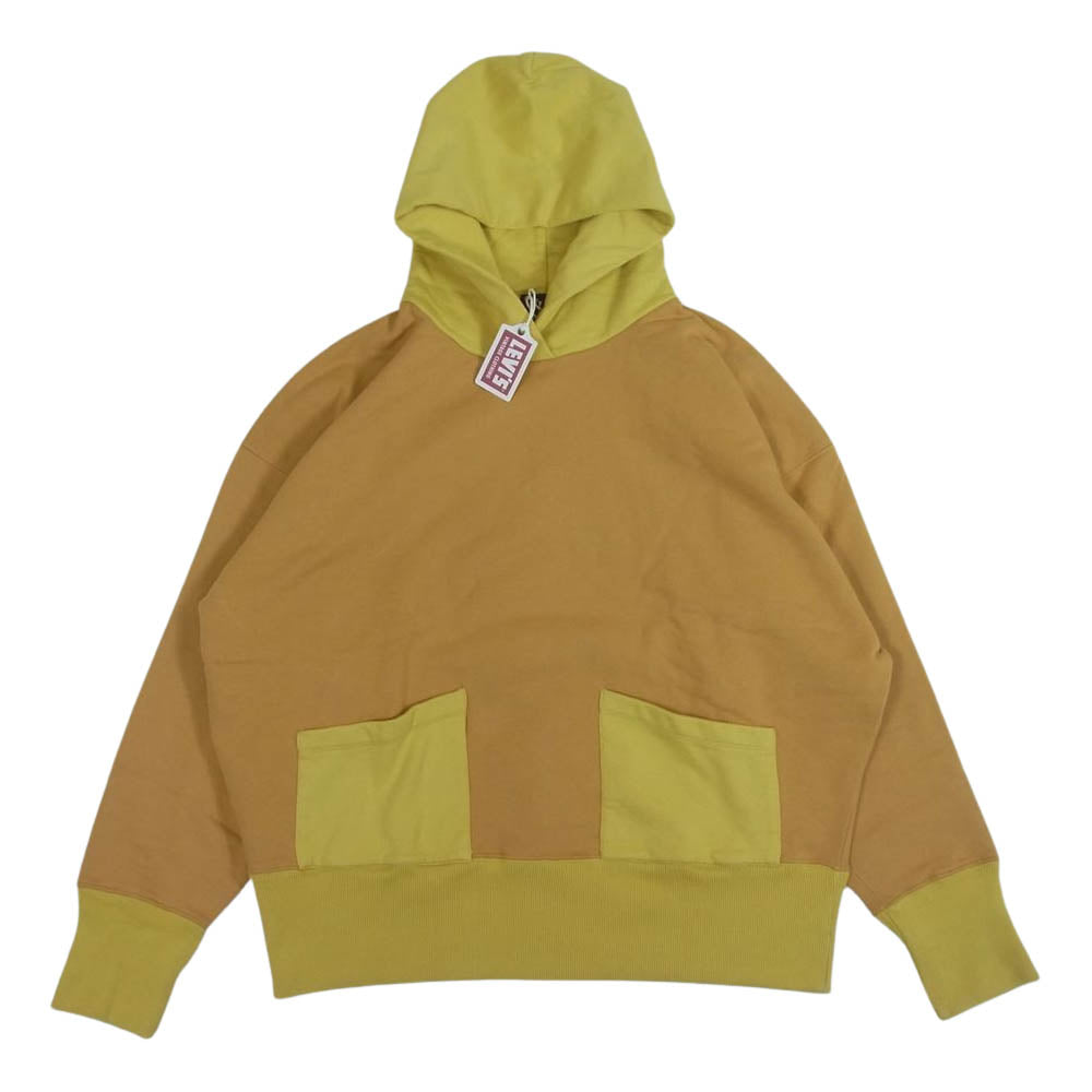 Levi's リーバイス 94428-0013 LVC VINTAGE CLOTHING SPORTS WEAR 1950'S HOODIE ヴィンテージクロージング スポーツウェア 50年代復刻 プルオーバ― パーカー イエロー系 XXL【美品】【中古】