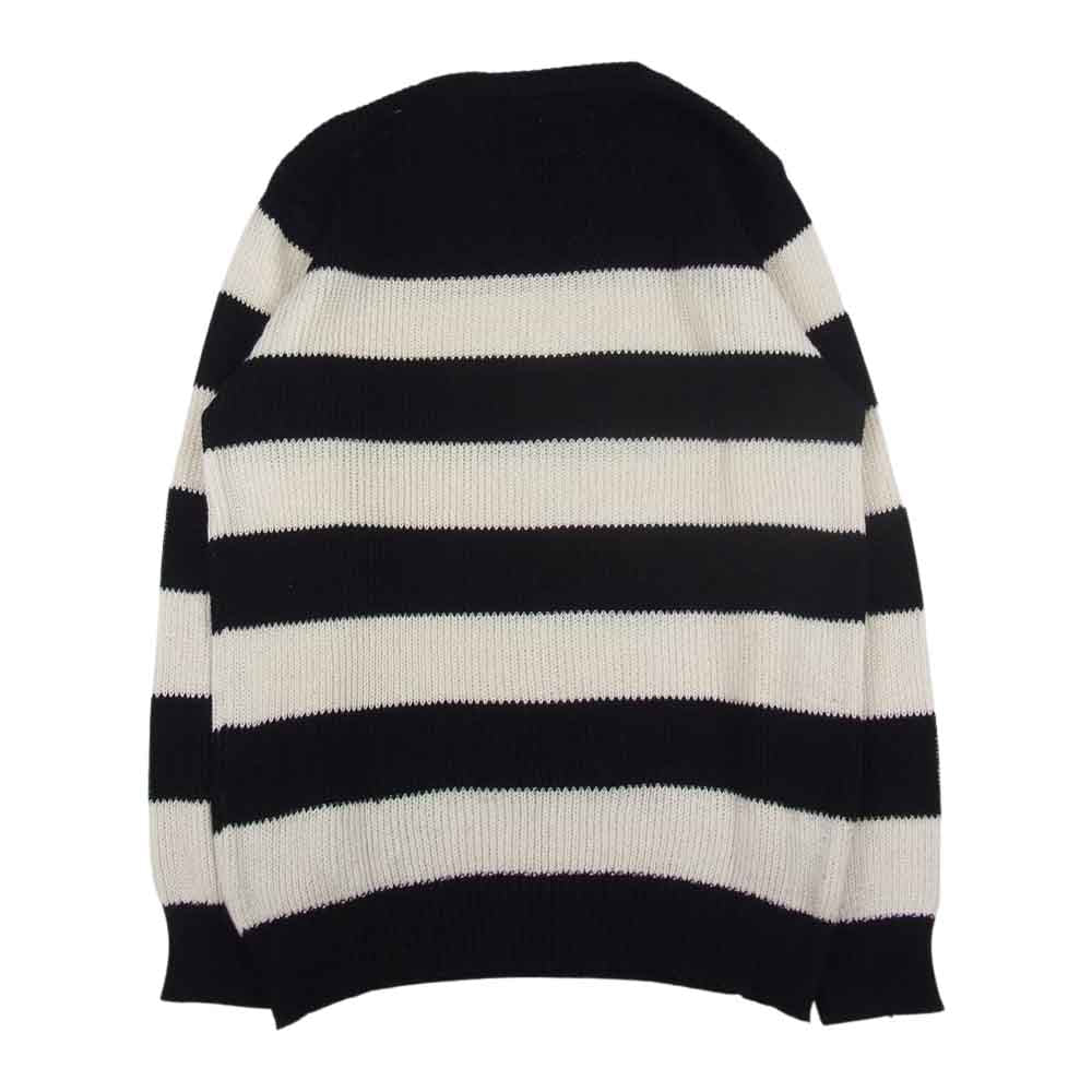 WACKO MARIA ワコマリア 16SS 16SS-WMK-KN11 クルーネック ボーダー ニット セーター ブラック系 ホワイト系 M【中古】