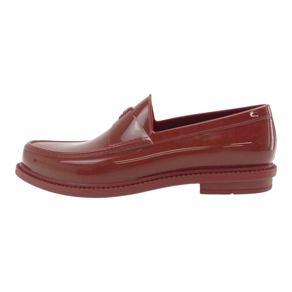 YVES SAINT LAURENT イヴサンローラン YSL LOGO LOAFER エンボス加工 ロゴ オペラシューズ  ローファー ワインレッド系 41【中古】