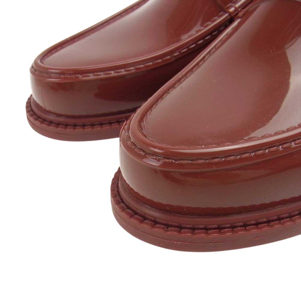 YVES SAINT LAURENT イヴサンローラン YSL LOGO LOAFER エンボス加工 ロゴ オペラシューズ  ローファー ワインレッド系 41【中古】