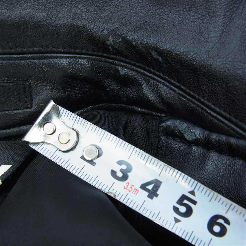 BLACK COMME des GARCONS ブラックコムデギャルソン AD2011 1H-J023 フェイクレザー ダブル ライダース ジャケット ブラック系 S【中古】