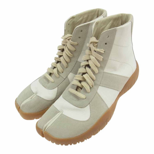 MAISON MARGIELA メゾンマルジェラ 17AW S37WS0337 Tabi German Trainer High Cut 足袋 ジャーマントレーナー ハイカット スニーカー グレー系 ホワイト系 41【中古】
