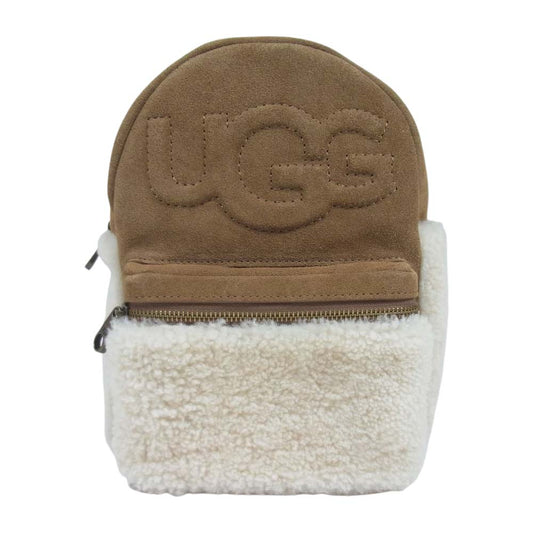 UGG アグ DANNIE II MINI BACKPACK SHEEP ダニー 2 ミニ シープ スエード ムートン バックパック リュックサック ライトブラウン系【中古】