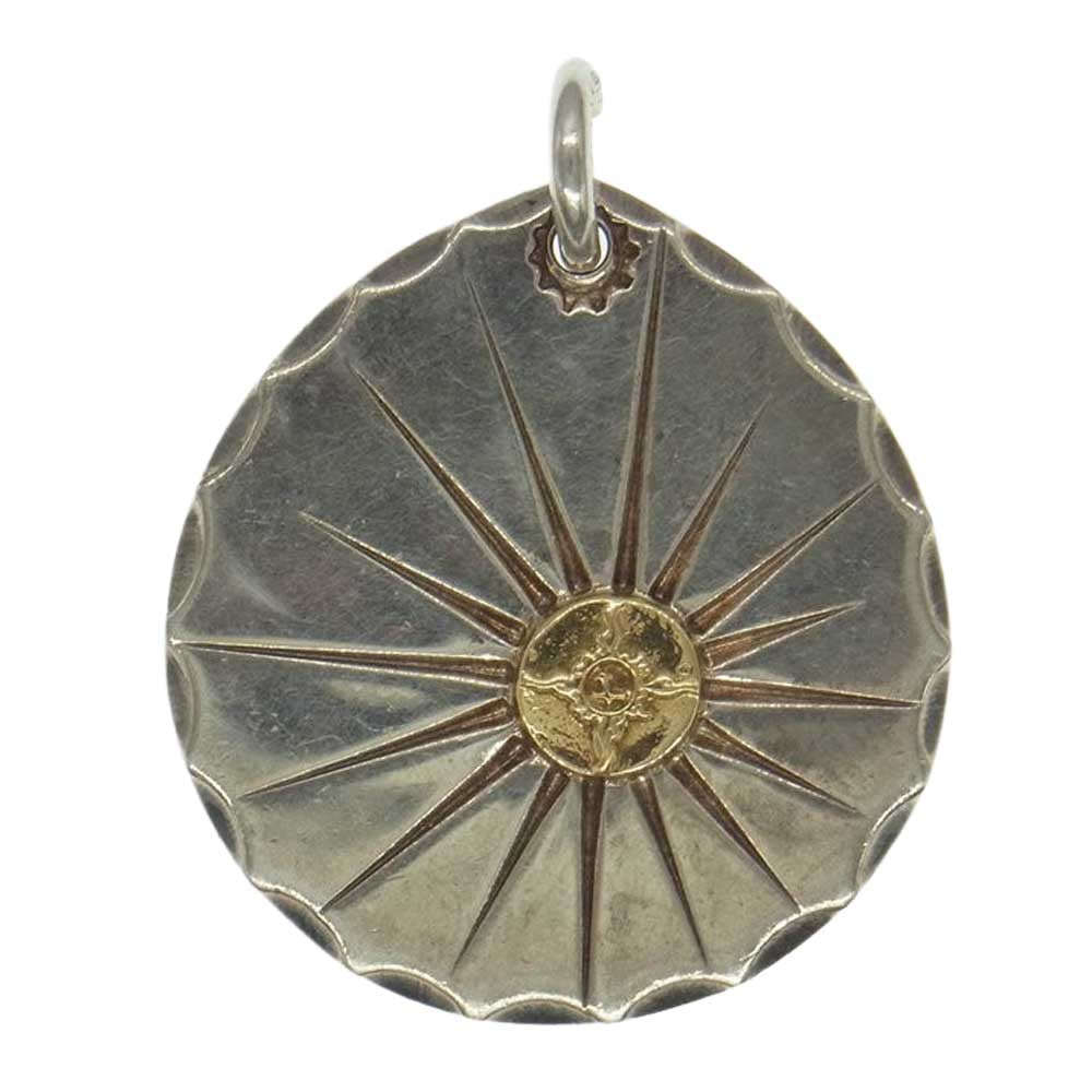 FIRST ARROW's ファーストアローズ K18付 放射線タタキメタル ネックレス ペンダント シルバー系 ゴールド系【中古】