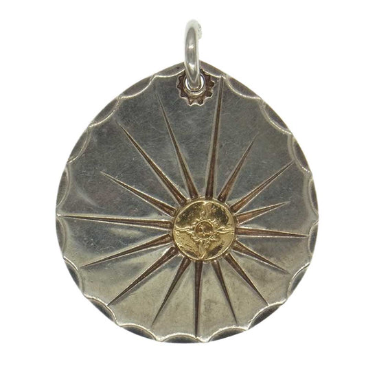 FIRST ARROW's ファーストアローズ K18付 放射線タタキメタル ネックレス ペンダント シルバー系 ゴールド系【中古】