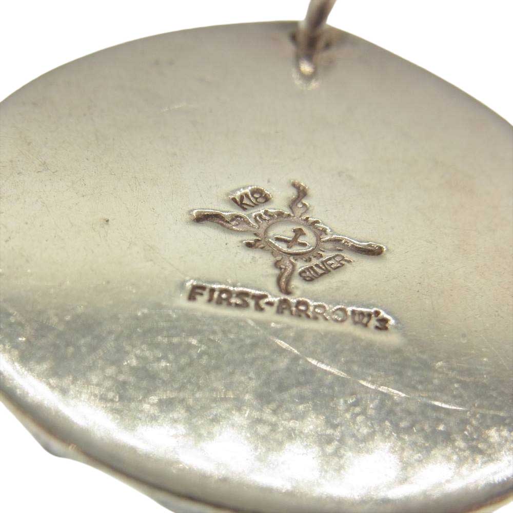 FIRST ARROW's ファーストアローズ K18付 放射線タタキメタル ネックレス ペンダント シルバー系 ゴールド系【中古】