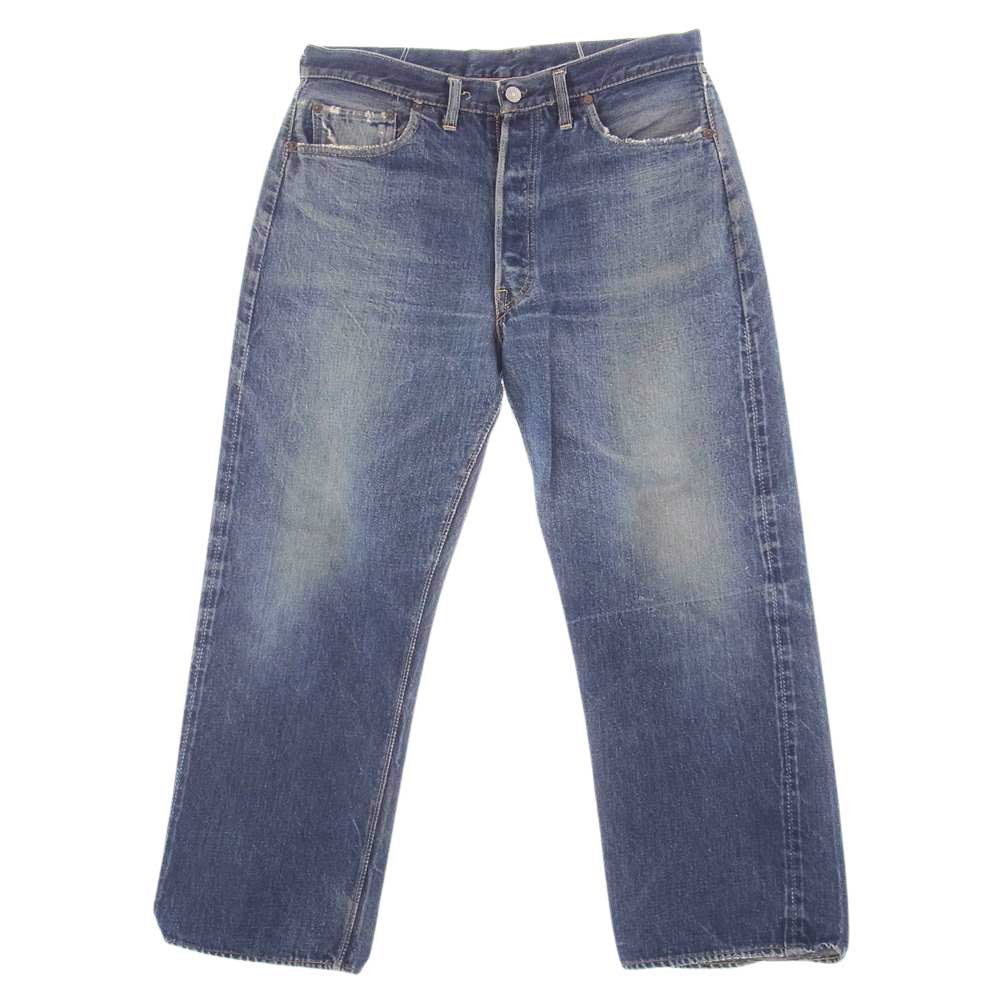 Levi's リーバイス ヴィンテージ オリジナル 501 XX ダブルエックス ボタン裏刻印無し Vステッチ 隠しリベット デニムパンツ インディゴブルー系【中古】