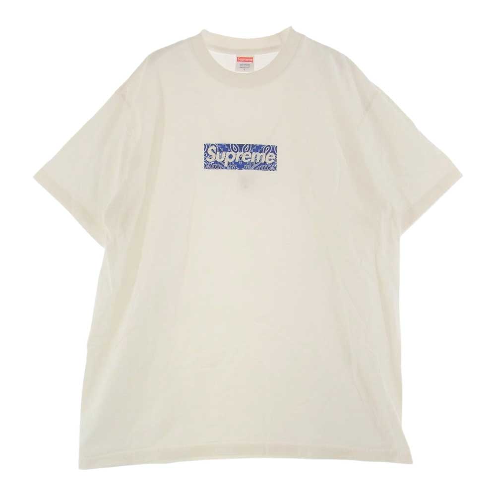 Supreme シュプリーム 19AW Bandana Box Logo Tee バンダナ ボックスロゴ 半袖 Tシャツ ホワイト系 L【中古】