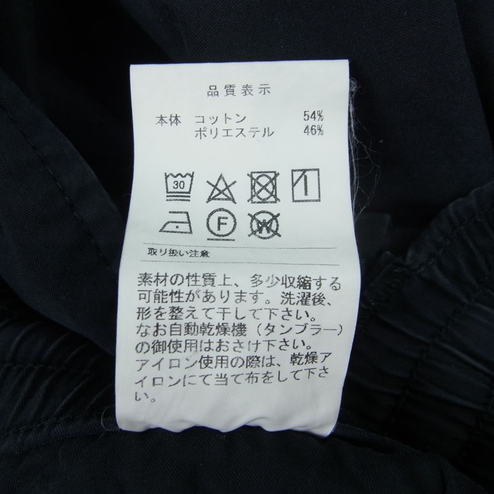 DESCENDANT ディセンダント ロゴ ナイロン イージー パンツ ブラック系 2【中古】
