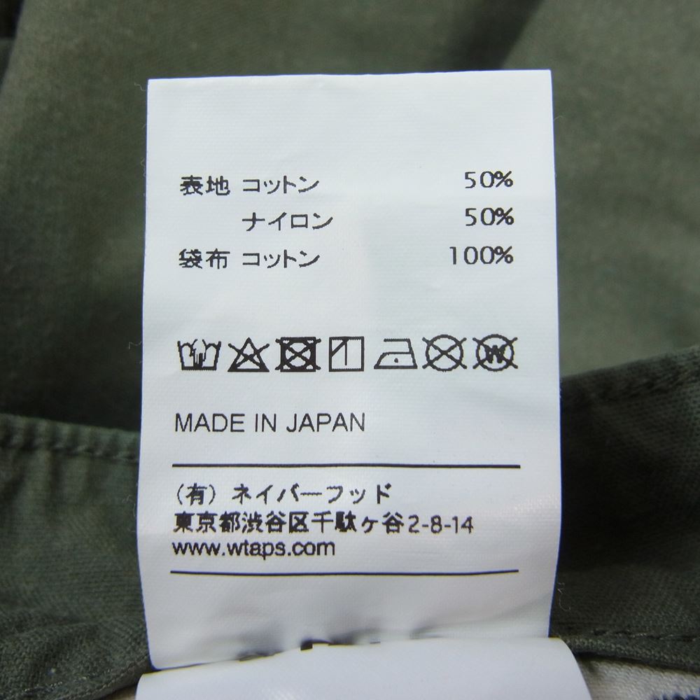 WTAPS ダブルタップス 18SS 181TQDT-PTM03 KHAKI TIGHT TROUSERS COTTON CHINO カーキタイト コットン チノ トラウザー パンツ カーキ系 2【中古】