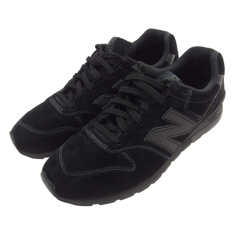 NEW BALANCE ニューバランス CM996RG ALL BLACK オールブラック スエード ローカット スニーカー ブラック系 27【美品】【中古】