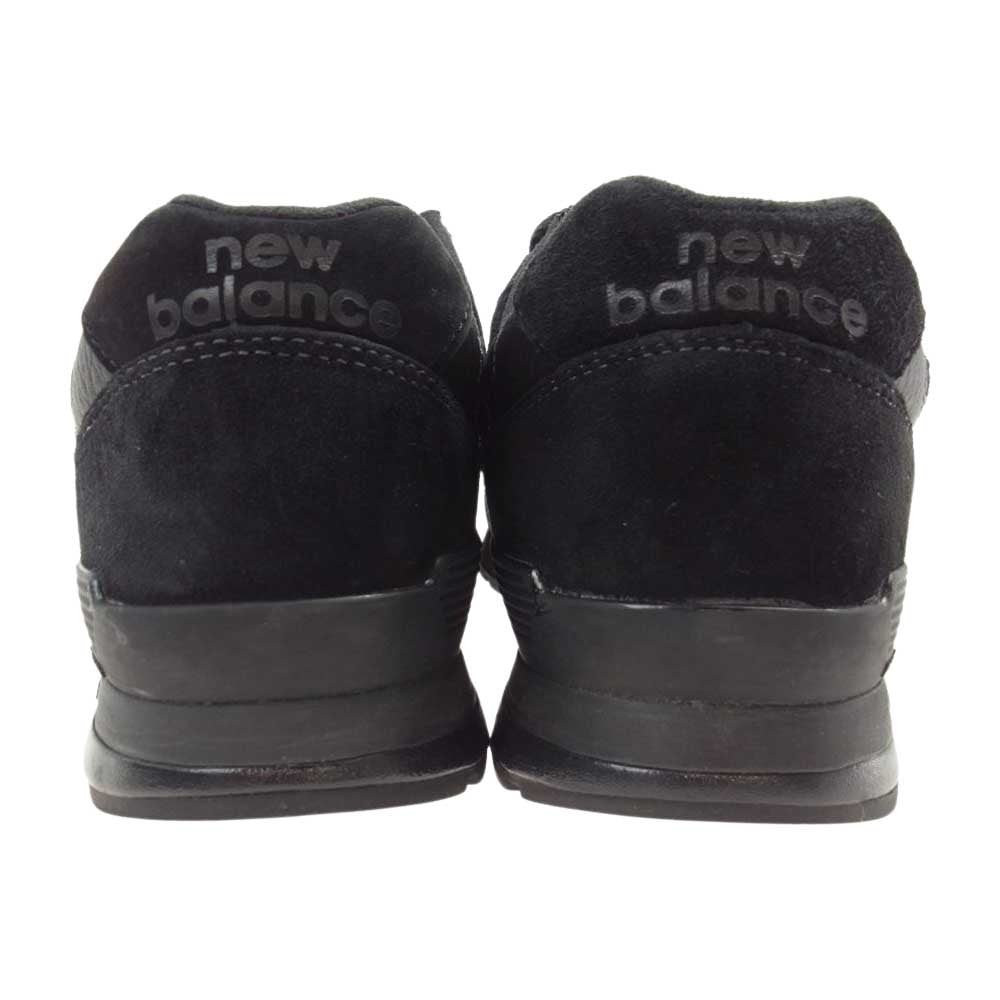 NEW BALANCE ニューバランス CM996RG ALL BLACK オールブラック スエード ローカット スニーカー ブラック系 27【美品】【中古】