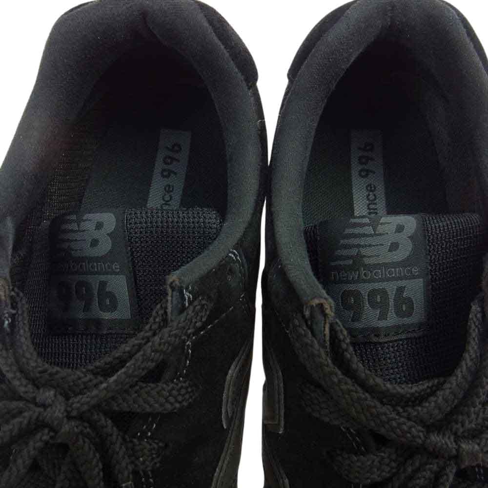 NEW BALANCE ニューバランス CM996RG ALL BLACK オールブラック スエード ローカット スニーカー ブラック系 27【美品】【中古】