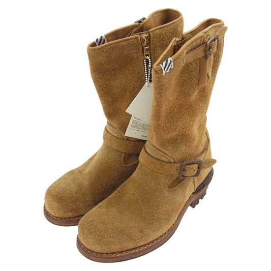 VISVIM ビズビム V10007534-03 F.I.L限定 T.W.O. BOOTS-FOLK フォーク スエード サイドジップ エンジニアブーツ ライトブラウン系【極上美品】【中古】