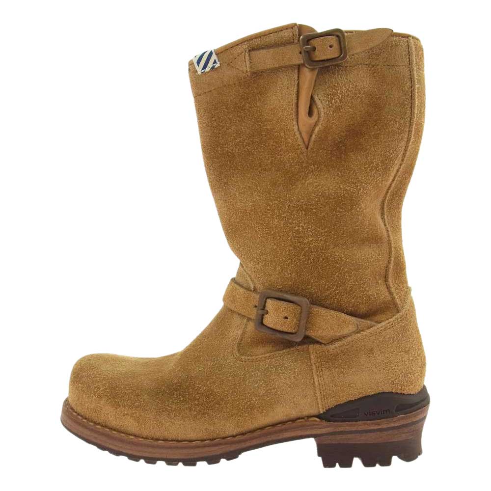 VISVIM ビズビム V10007534-03 F.I.L限定 T.W.O. BOOTS-FOLK フォーク スエード サイドジップ エンジニアブーツ ライトブラウン系【極上美品】【中古】