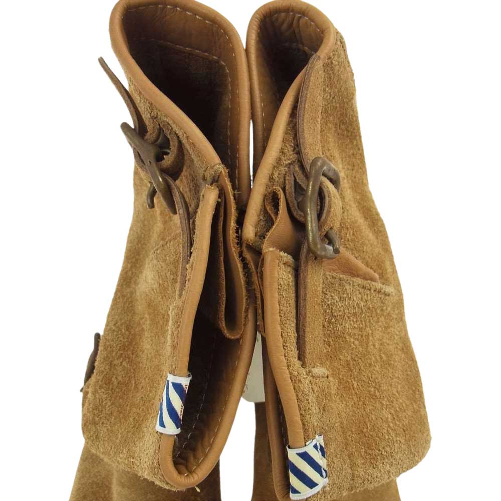 VISVIM ビズビム V10007534-03 F.I.L限定 T.W.O. BOOTS-FOLK フォーク スエード サイドジップ エンジニアブーツ ライトブラウン系【極上美品】【中古】