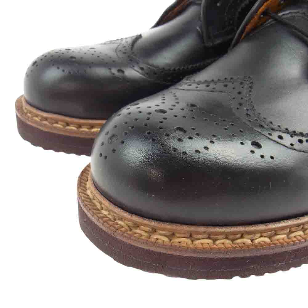 VISVIM ビズビム V10007522-01 PATRICIAN W.T. MID-FOLK パトリシアン ミッドカット フォーク レースアップ ブーツ ブラック系 US9【極上美品】【中古】