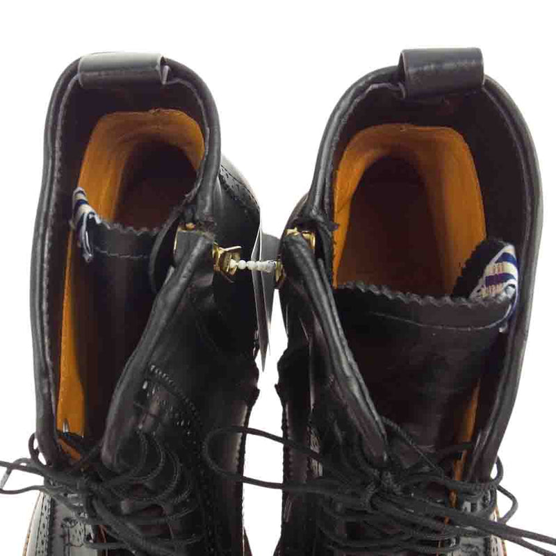 95アウトソールVISVIM ビズビム ブーツ PATRICIAN MID-FOLK パトリシアン ミッド フォーク ウイングチップ メダリオン サイドジップ ブーツ